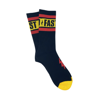 Go Fast Black Lucky Cotton Crew Socks
