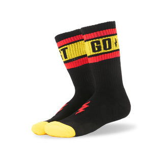 Go Fast Black Lucky Cotton Crew Socks